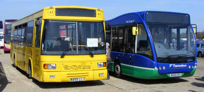 Big Lemon Dennis Dart East Lancs M455LLJ & Thamesdown Optare Versa 402